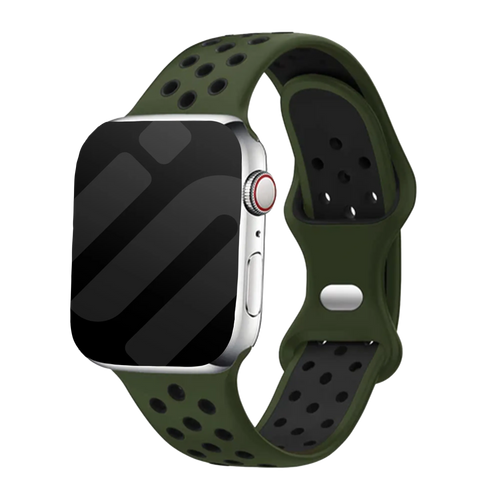 Apple Watch Sportarmband (Olivgrün/Schwarz)