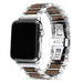 Apple Watch Stahl-/Holzarmband (Silber/Braun)