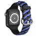Apple Watch Twisted Silikonarmband (Schwarz/Blau)