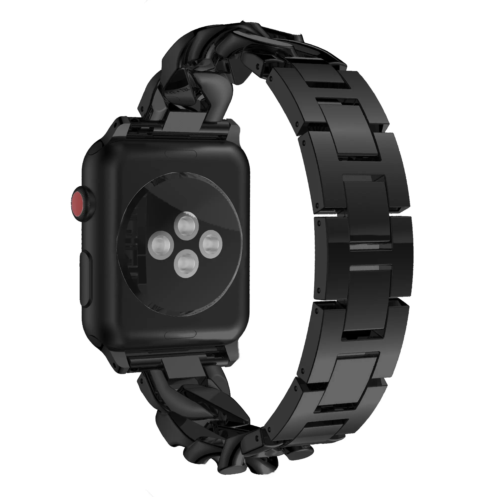 Bandz Apple Watch Chain Diamond Armband (Schwarz)