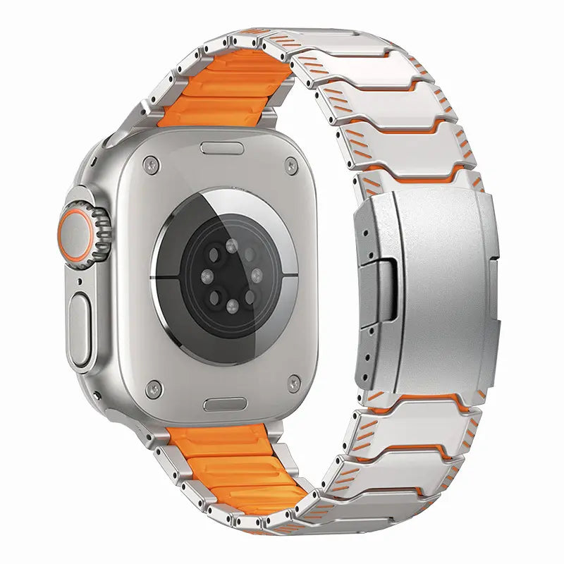 Apple Watch Mecha Titan Hybrid Armband (Titan/Orange)