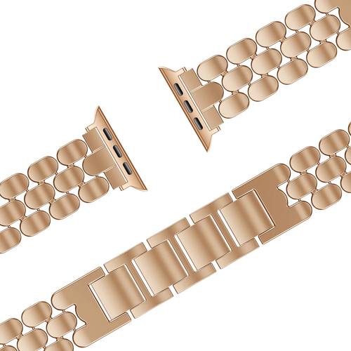 Bandz Apple Watch Stahlarmband 'Oval' (Roségold)