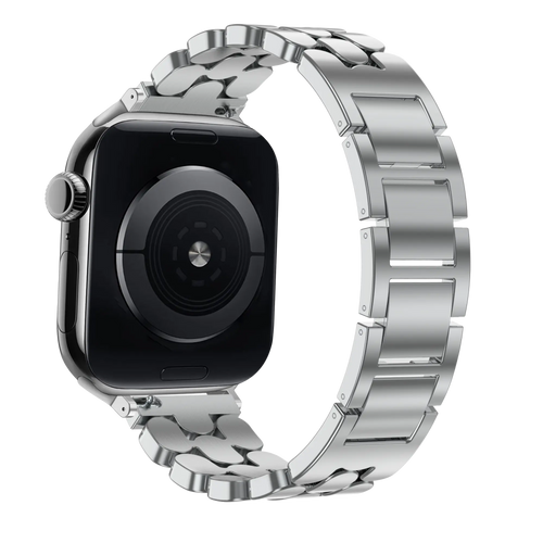 Bandz Apple Watch Stahlarmband 'Oval' (Silber)