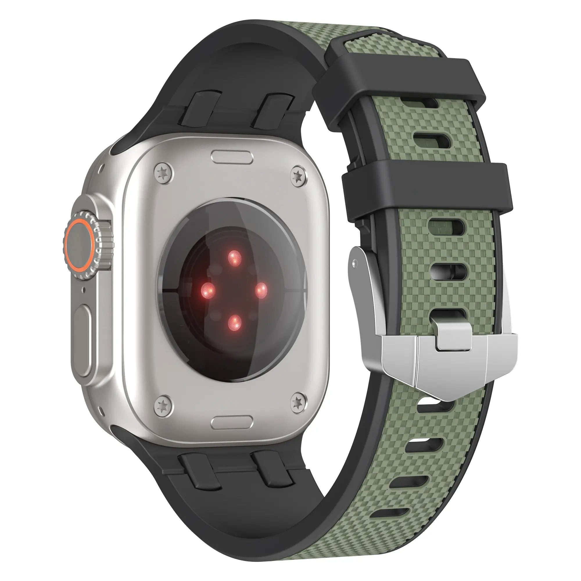 Apple Watch Sport Grain Armband (Schwarz/Grün)