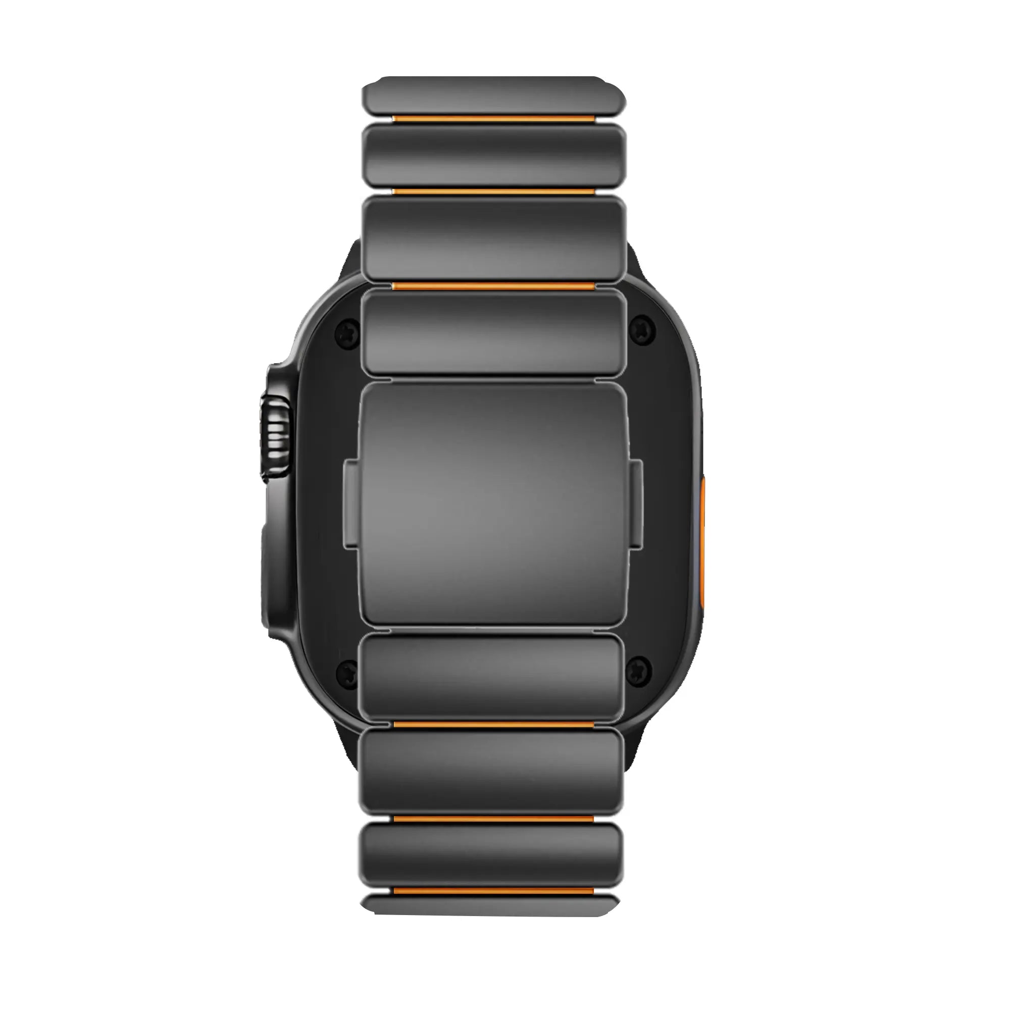 Bandz Apple Watch Titanium Strap 'Hybrid' (Black/Orange)