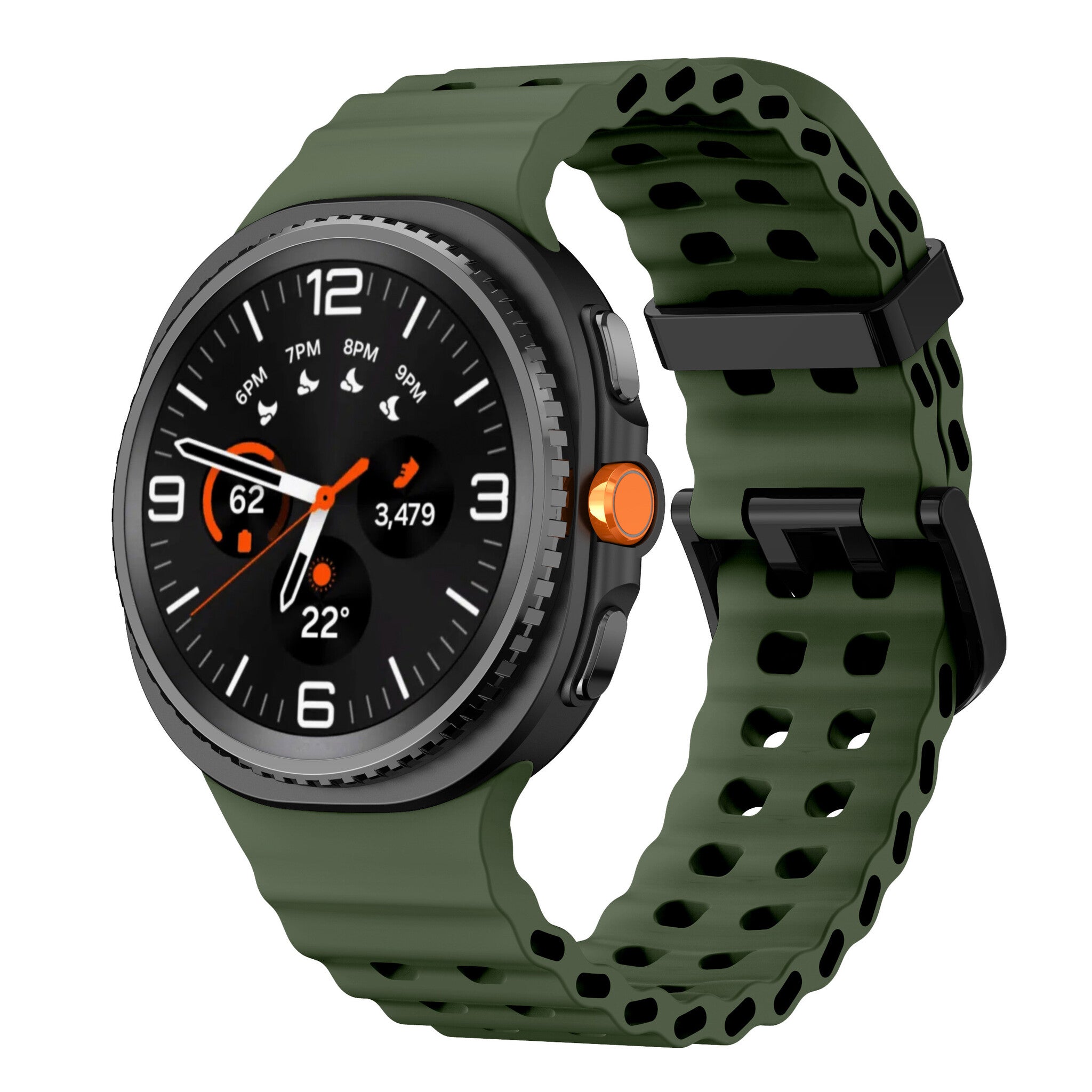 Samsung Galaxy Watch 8 - 44mm Ocean Armband (Olivgrün)