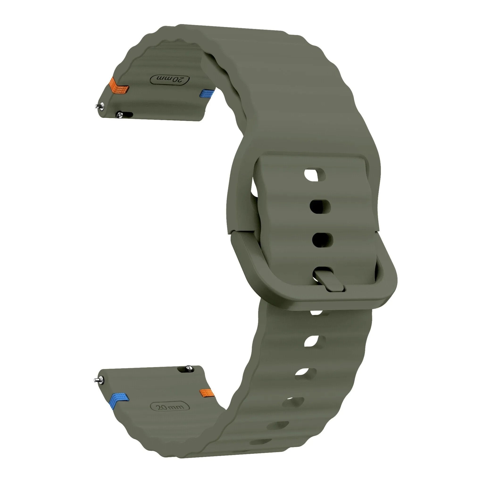 Coros Pace 2 wave Silikonarmband (Armeegrün)