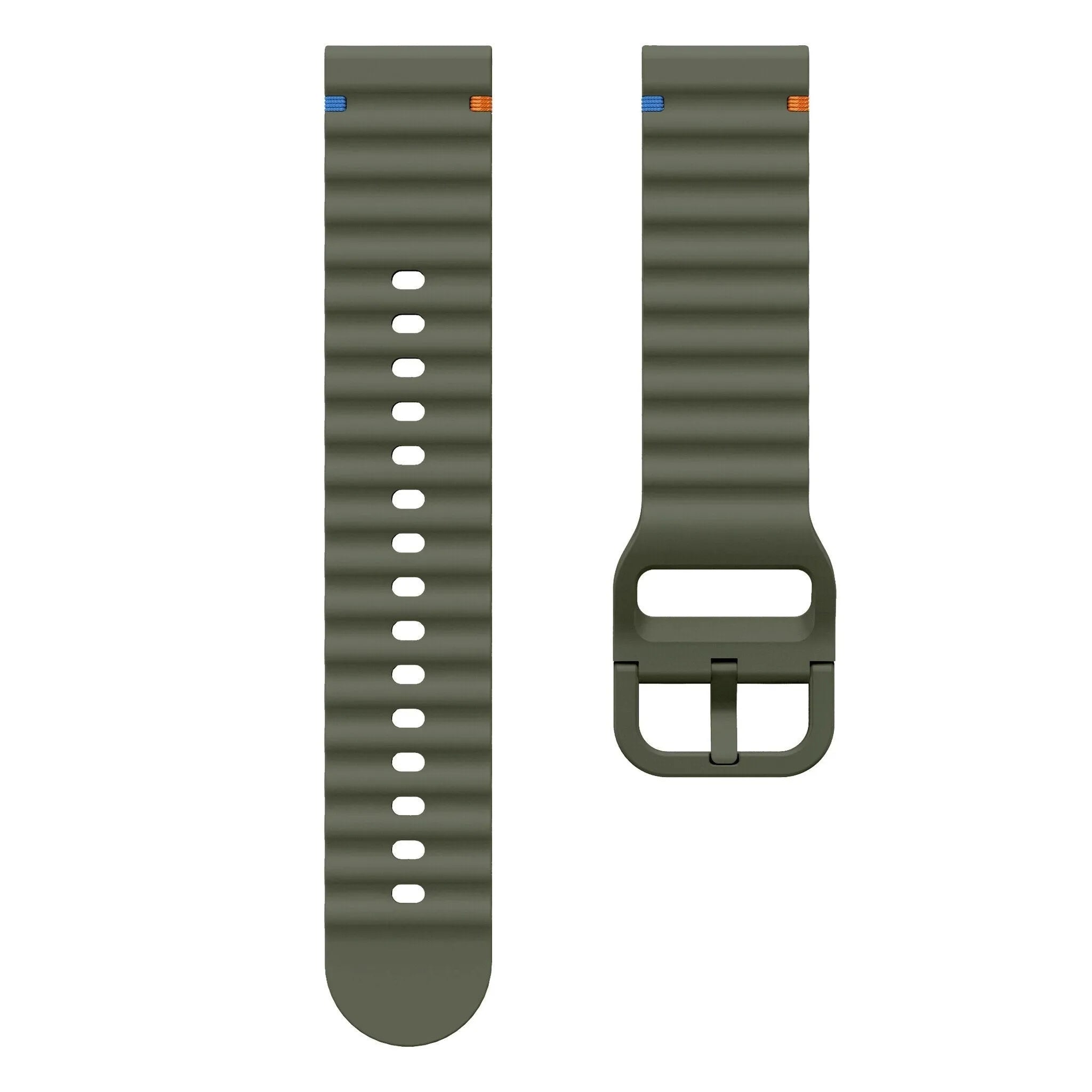 Coros Pace 2 wave Silikonarmband (Armeegrün)