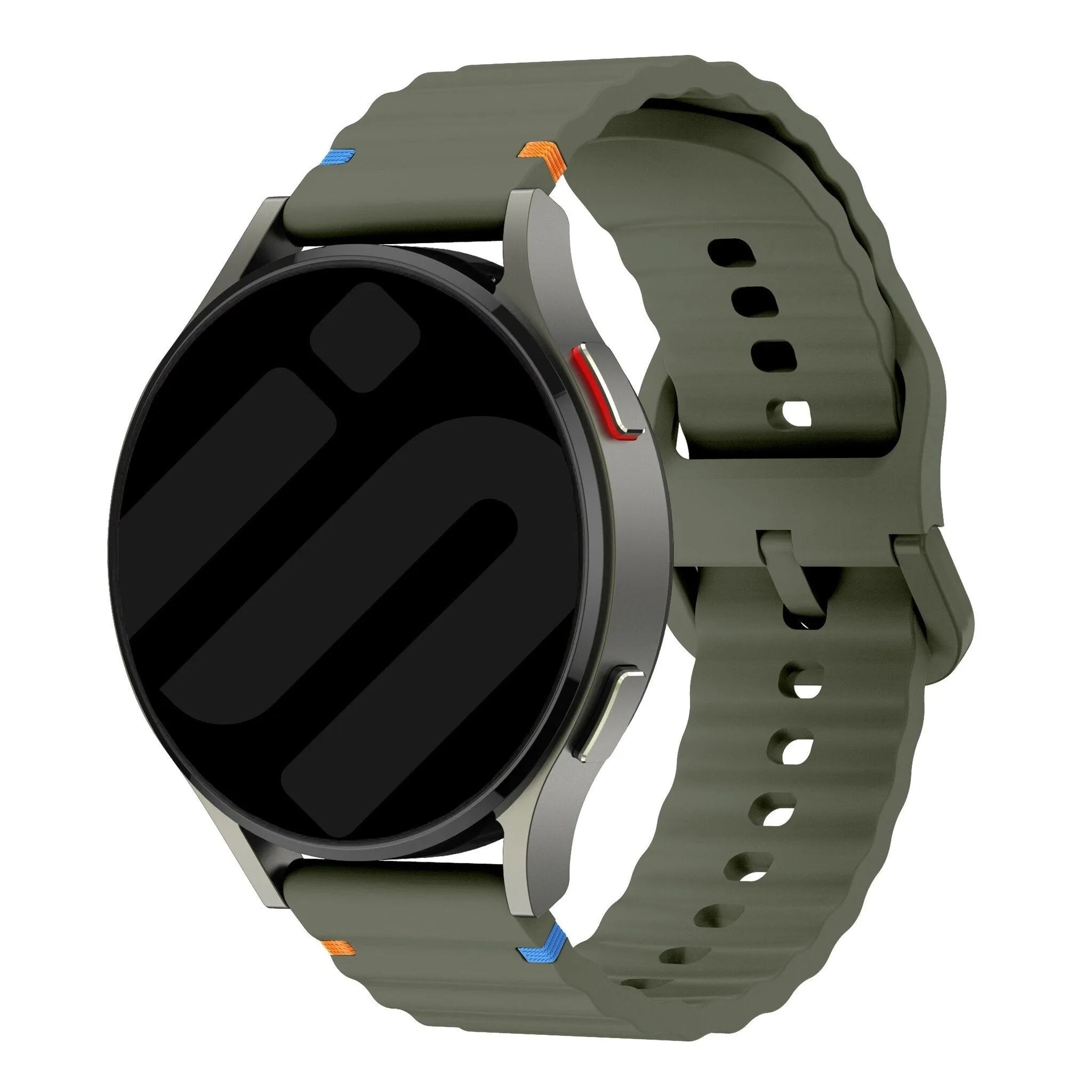 Coros Pace 2 wave Silikonarmband (Armeegrün)