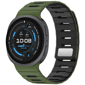 Samsung Galaxy Watch 8 - 44mm Magnetic Silicone Strap (Army Green/Black)
