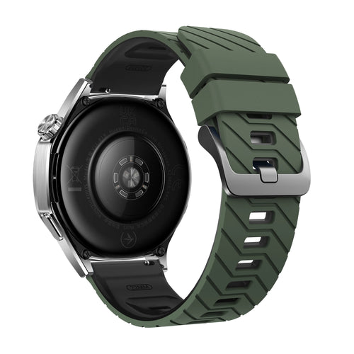 Motorola Moto Watch - 47mm Twill Sportarmband (Armeegrün/Schwarz)