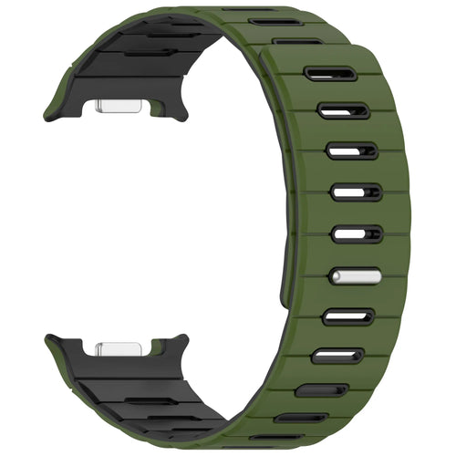 Samsung Galaxy Watch 9 - 40mm Magnetic Silicone Strap (Army Green/Black)