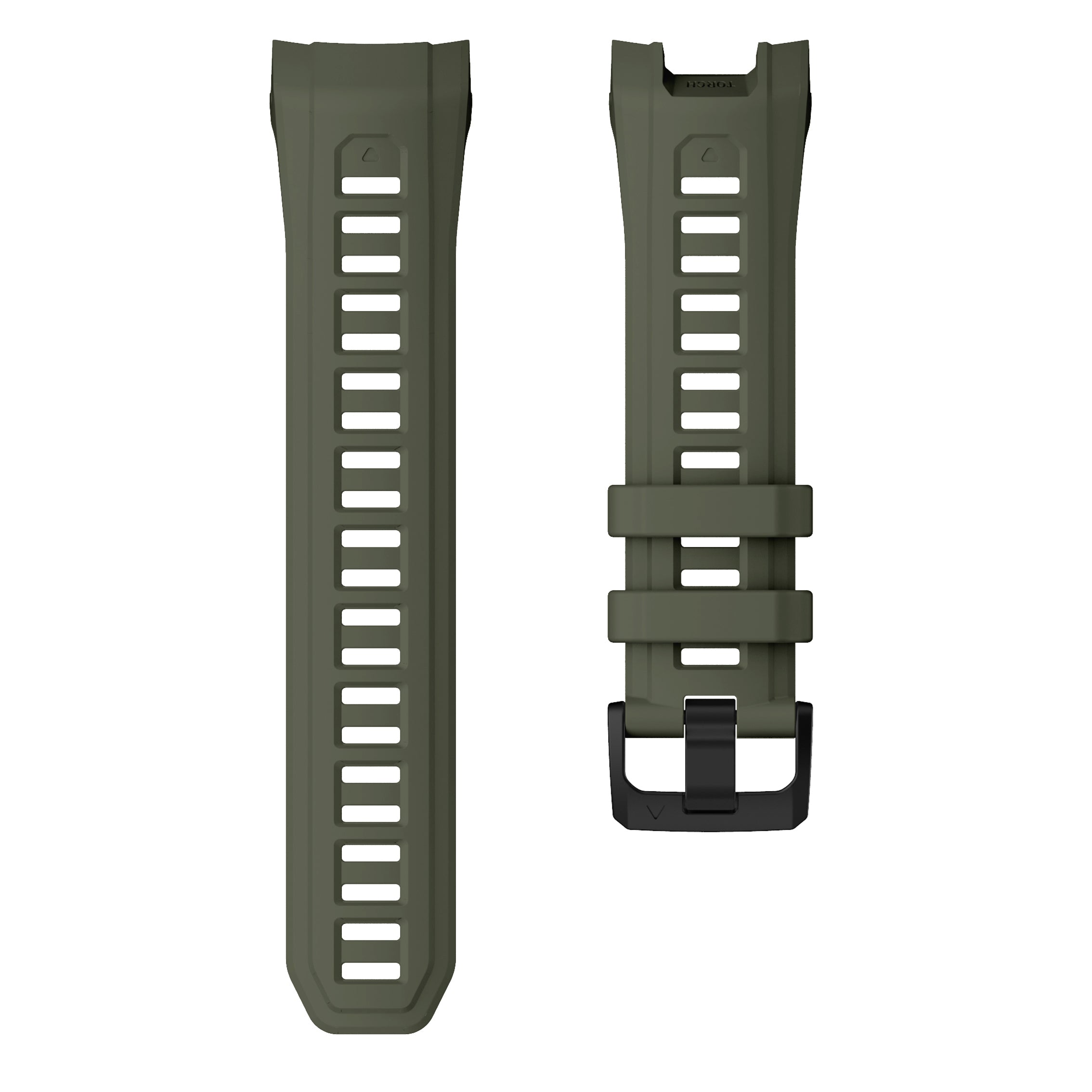Garmin Instinct 3 - 45mm Silikonarmband 'Perfect Fit' (Armeegrün)