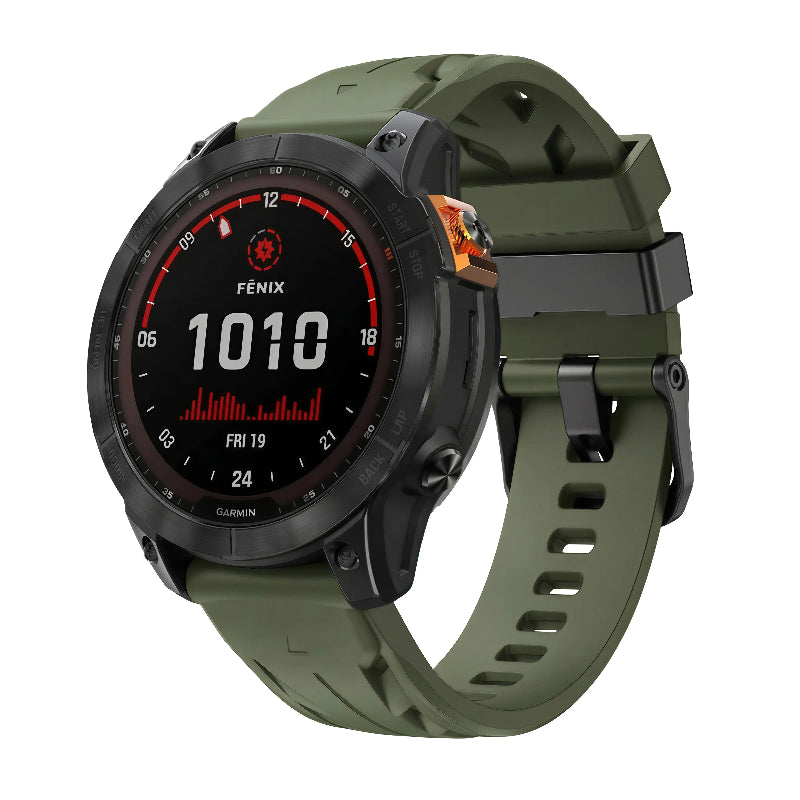 Garmin Quatix 8 Pro - 47mm Race Silikonarmband (Armeegrün)