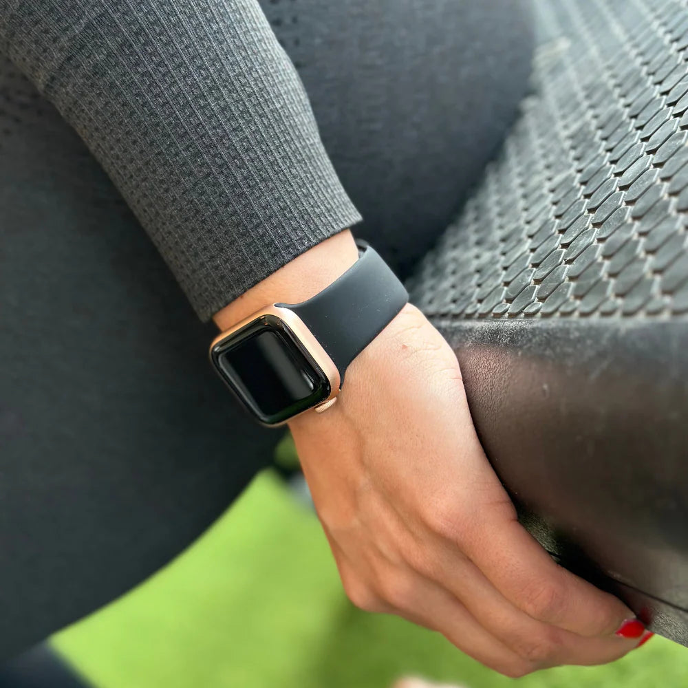 Apple Watch Silikonarmband (Schwarz)