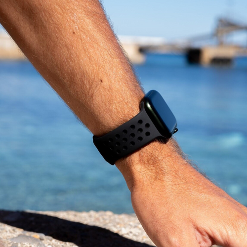 Apple Watch Sportarmband (Dunkelgrau/Schwarz)