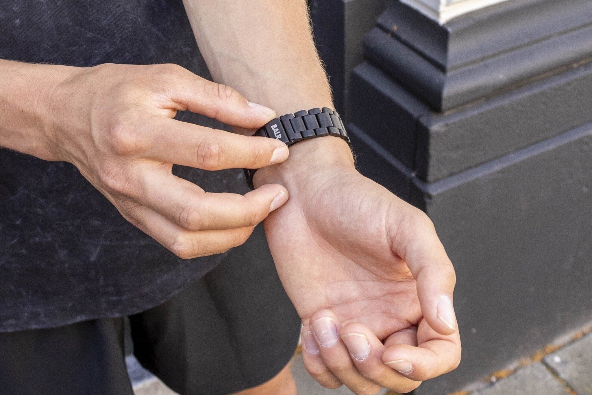 BALR Amazfit GTS 4 (mini) Stahl Gliederarmband (Schwarz)