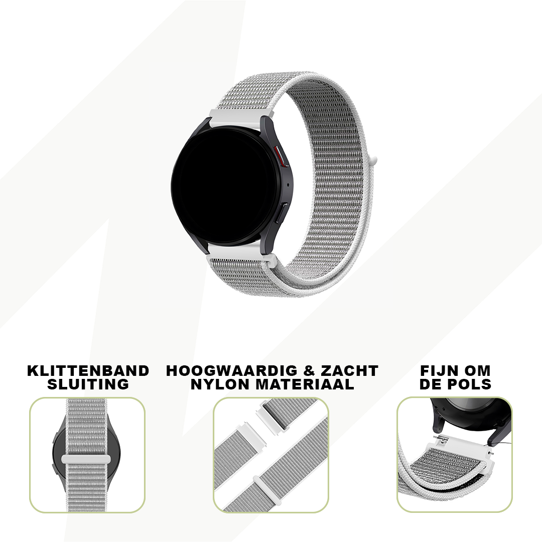 Bandz Garmin Vivoactive 3 Nylon Loop Armband (Grau)