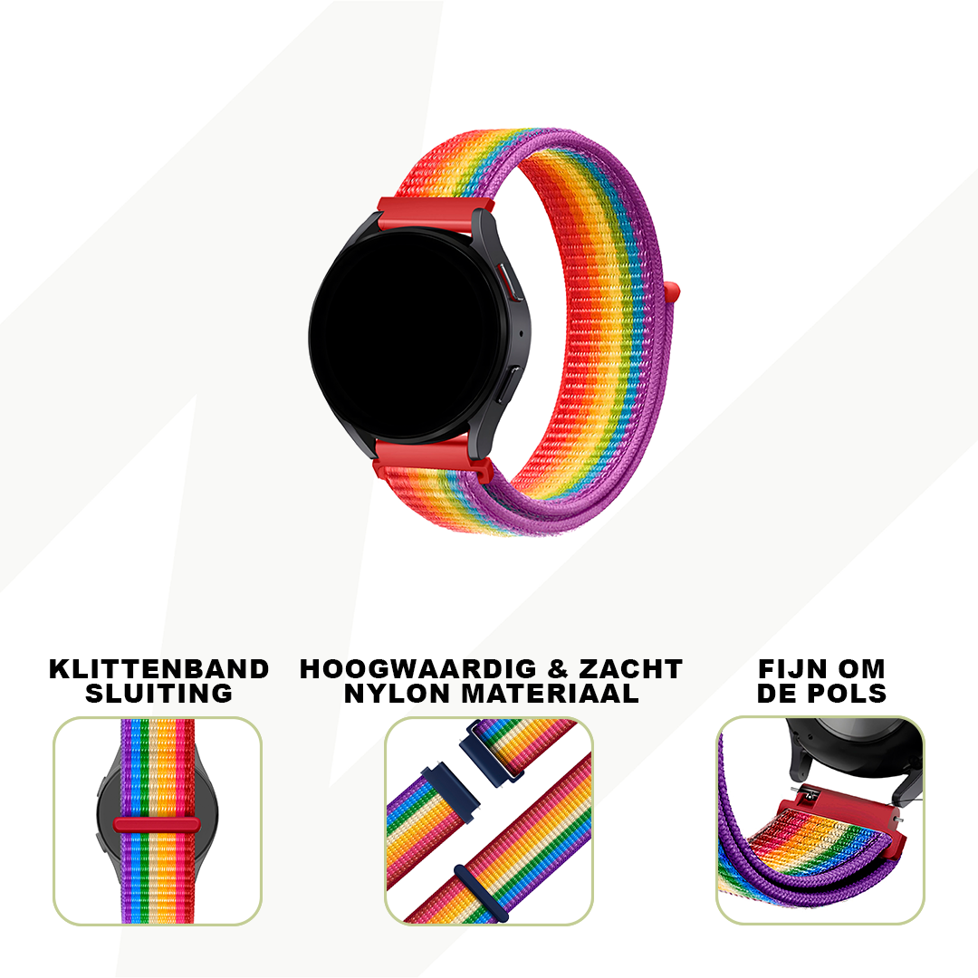 Bandz Garmin Vivoactive 3 Nylon Loop Strap (Rainbow)