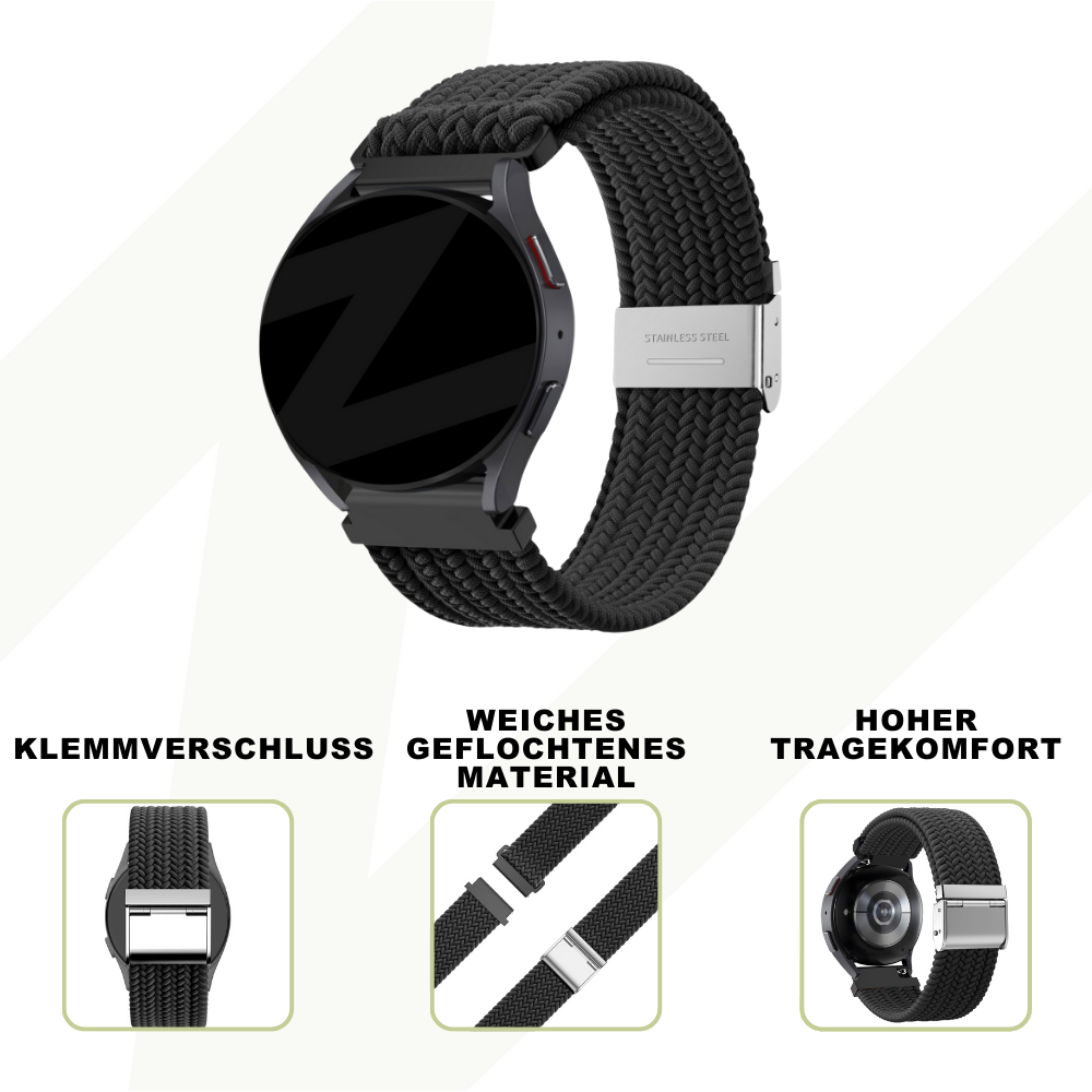 Bandz Coros Apex 2 geflochtenes Nylonarmband (Schwarz)