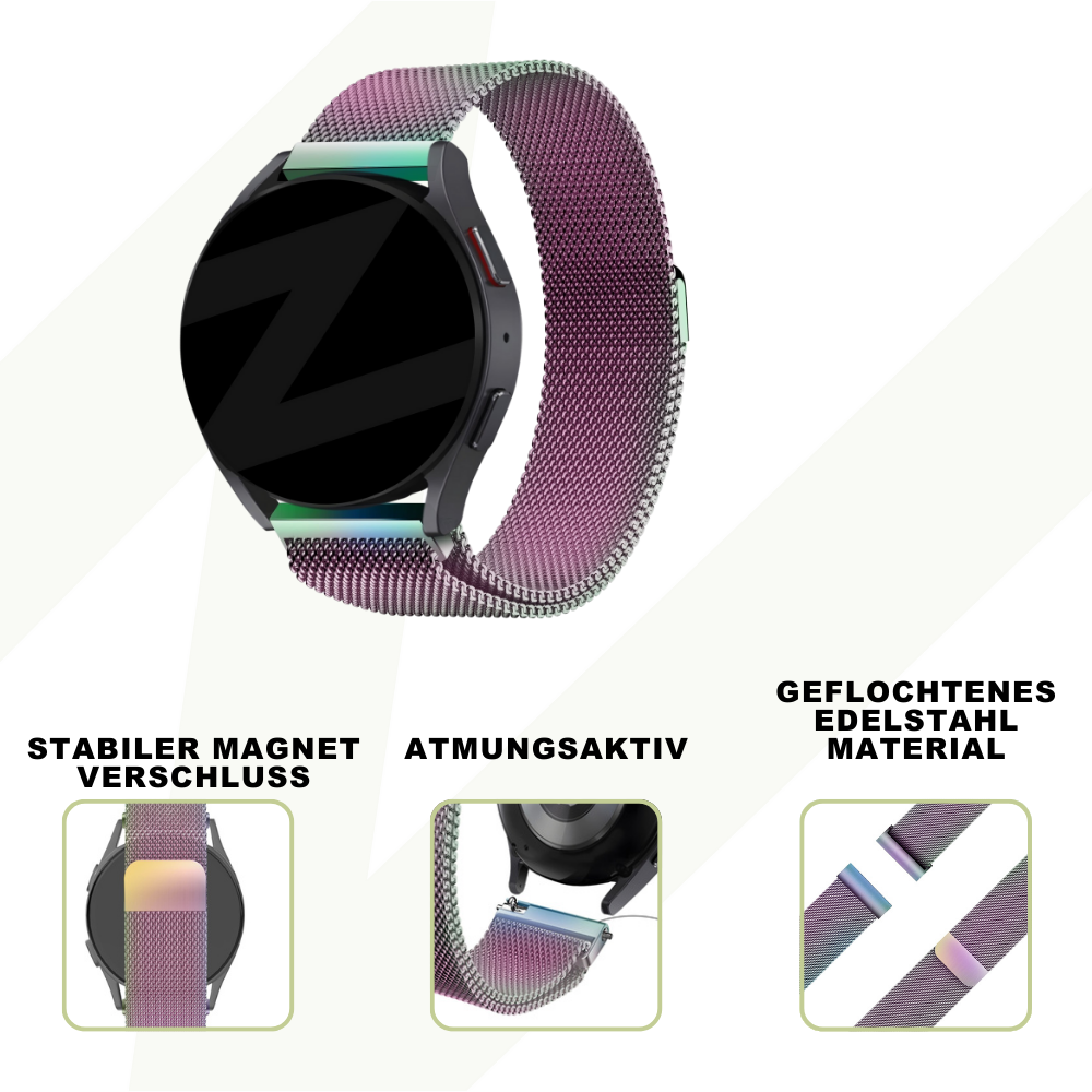 Bandz Coros Apex 42mm Milanese Loop Armband (Regenbogen)