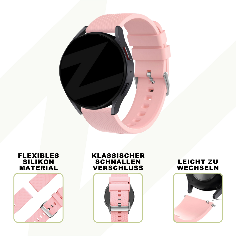 Bandz Oppo Watch X2 Silikonarmband 'Deluxe' (Rosa)