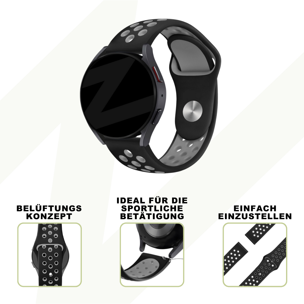 Bandz Suunto 9 Peak Pro Sportarmband 'Deluxe' (Schwarz/Grau)