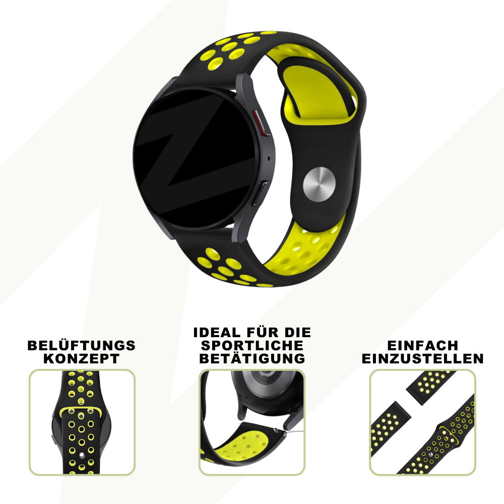 Bandz Suunto 5 Peak Sport Strap 'Deluxe' (Black/Yellow)