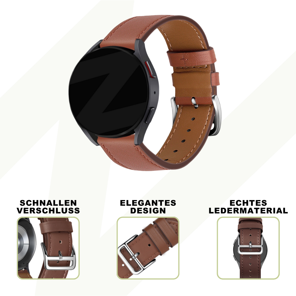 Bandz Suunto Vertical Lederarmband 'Deluxe' (Braun)