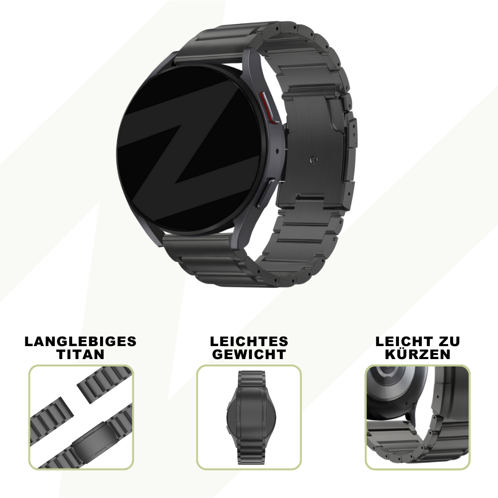 Bandz Coros Apex 46mm Titan Gliederarmband (Schwarz)