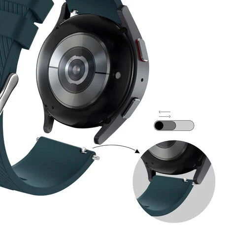 Bandz Amazfit Bip 6 Silikonarmband 'Deluxe' (Dunkelgrün)