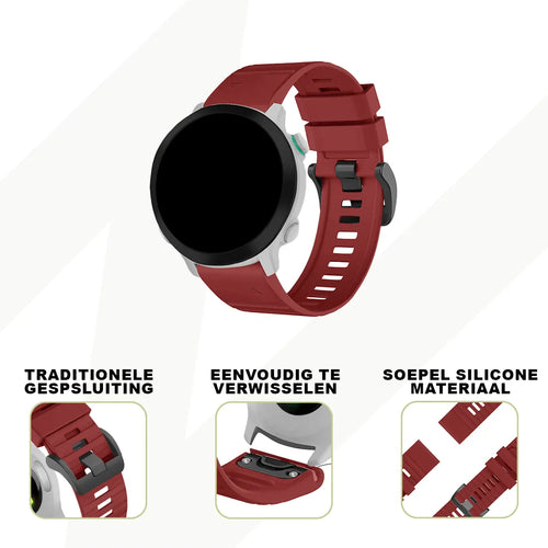 Bandz Garmin Forerunner 935 Silikonarmband mit Schnalle (Rot)