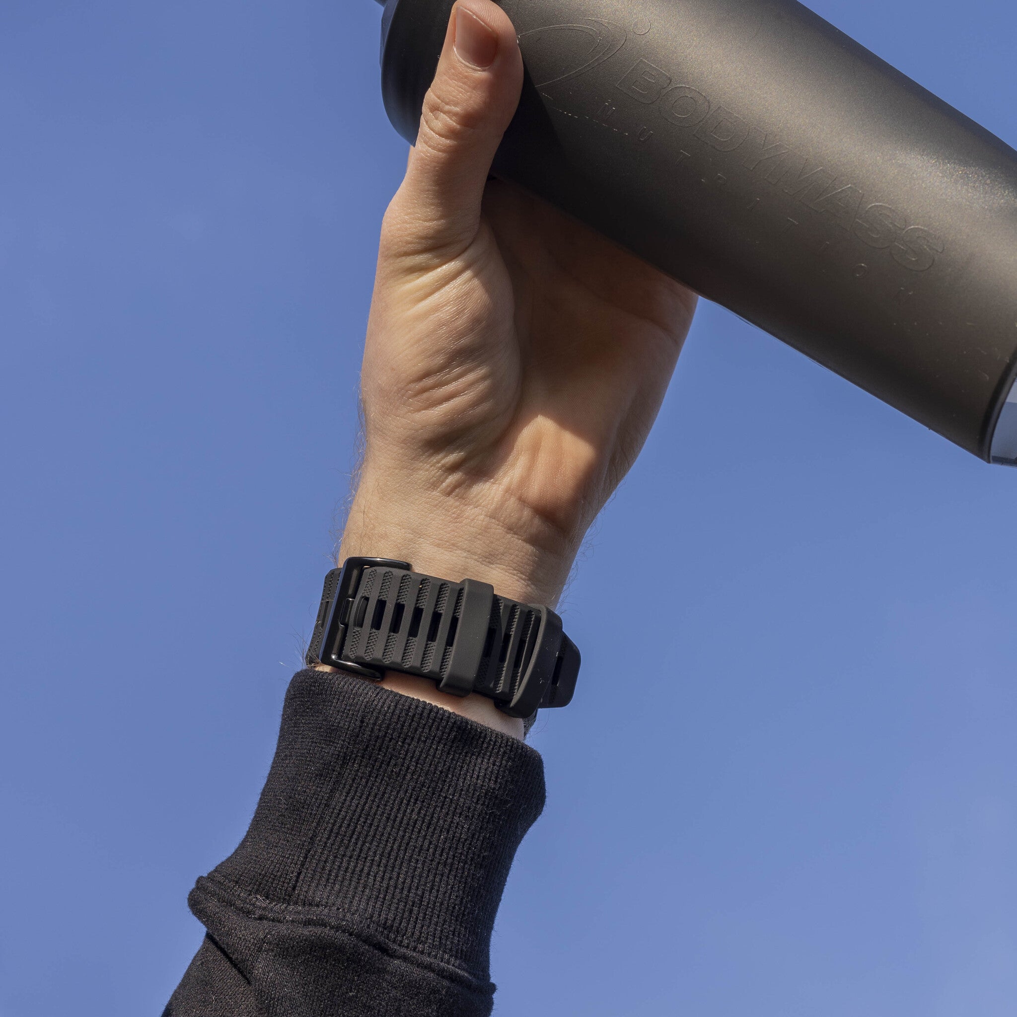 Bandz Garmin Descent MK1 Silikonarmband mit Schnalle (Schwarz)