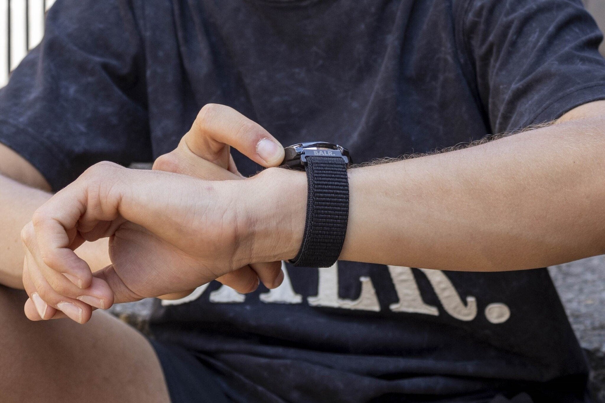 BALR Xiaomi Mi Watch Nylonarmband (Schwarz)