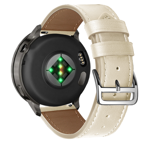 Bandz Garmin Venu 3s Leather Strap 'Deluxe' (Beige)