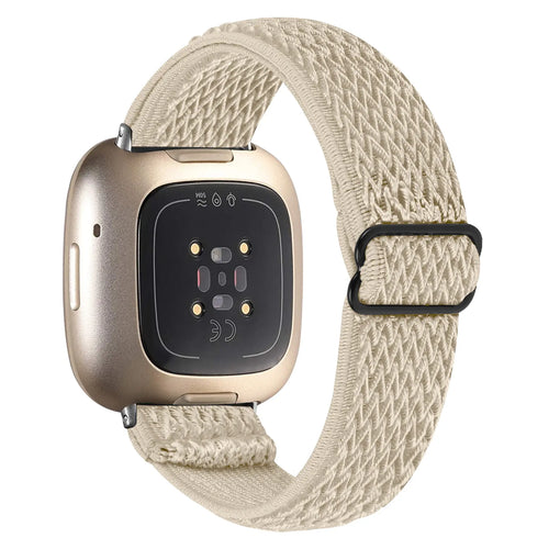 Fitbit Sense 2 Elastisches Armband (Beige)