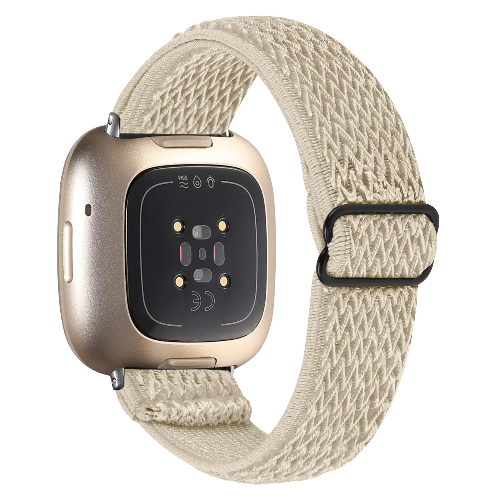Fitbit Sense 2 Elastisches Armband (Beige)