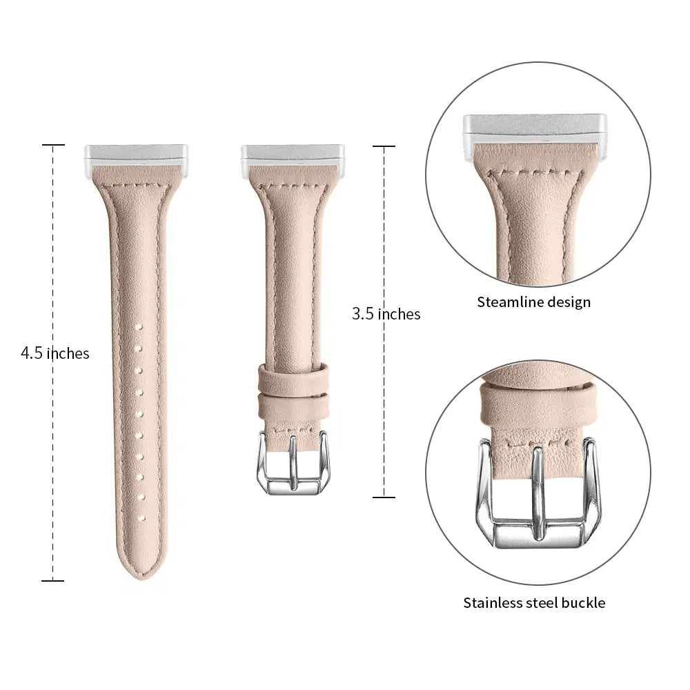 Slim Leather Strap, beige