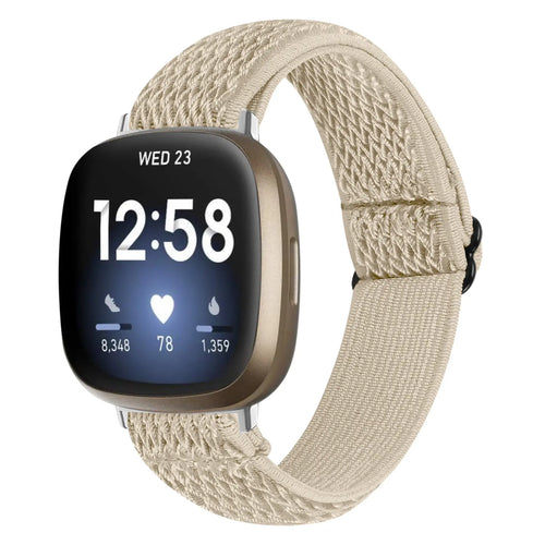 Fitbit Sense Elastisches Armband (Beige)