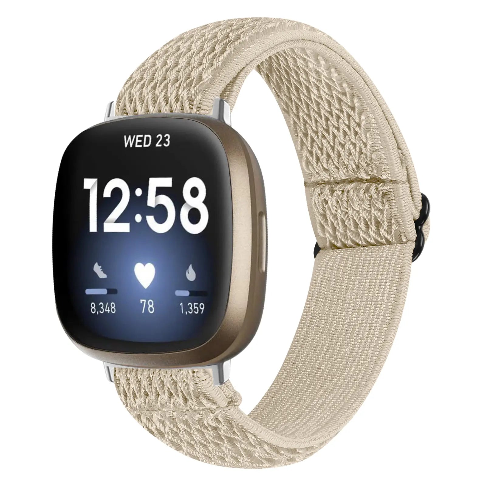 Fitbit Sense Elastisches Armband (Beige)