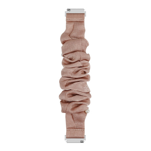 Samsung Galaxy Watch 7 - 44mm Scrunchie Strap (Beige with Pearls)