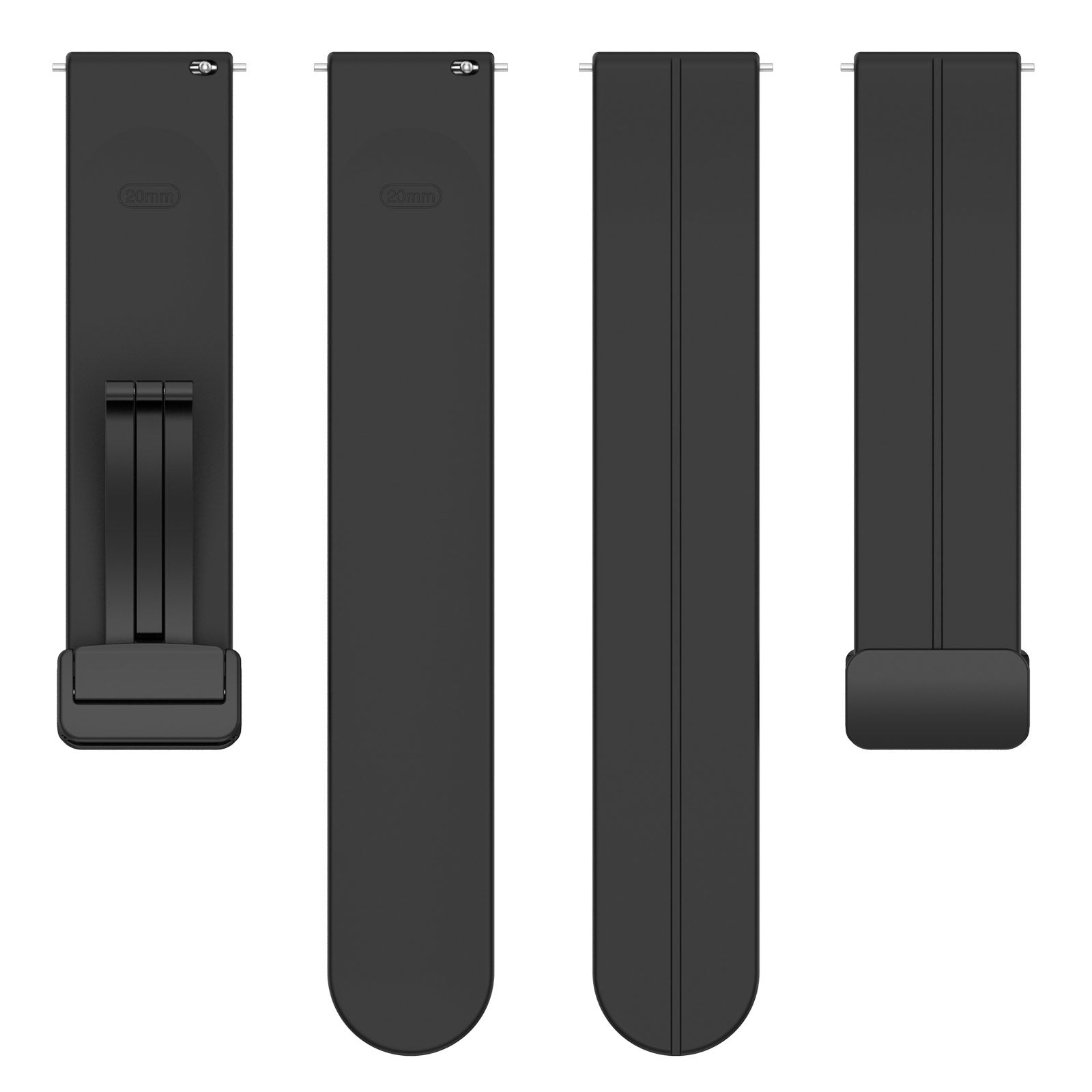 Coros Pace 3 D-Schnalle Silikonarmband (Schwarz)