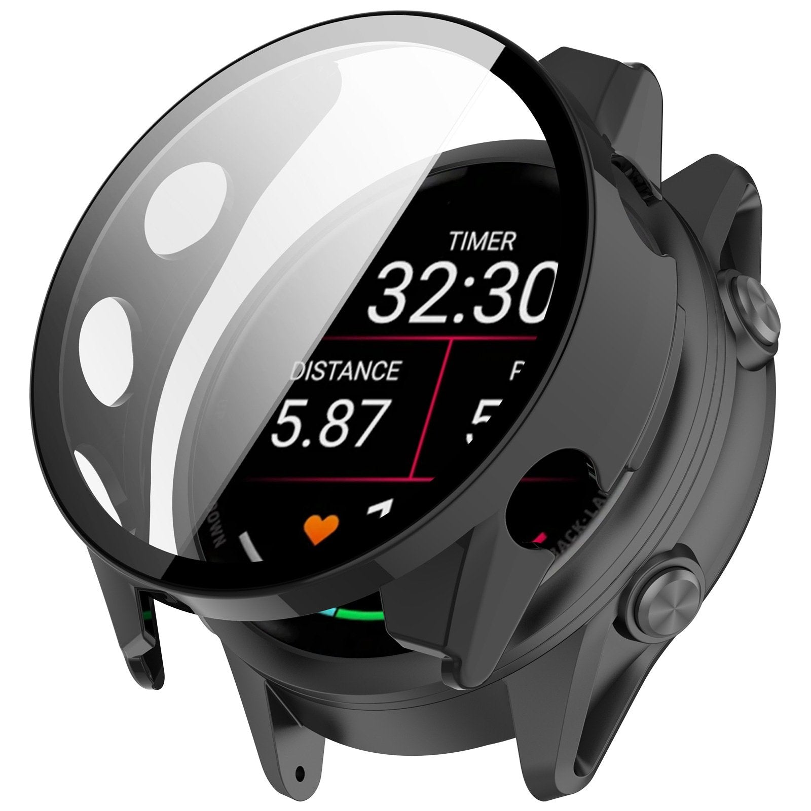 Garmin Forerunner 570 - 47 mm Hart-Hülle mit Glass (schwarz)
