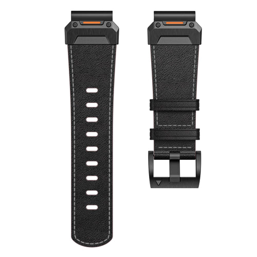 Garmin Descent MK2(i) Echtes Lederarmband (Schwarz)