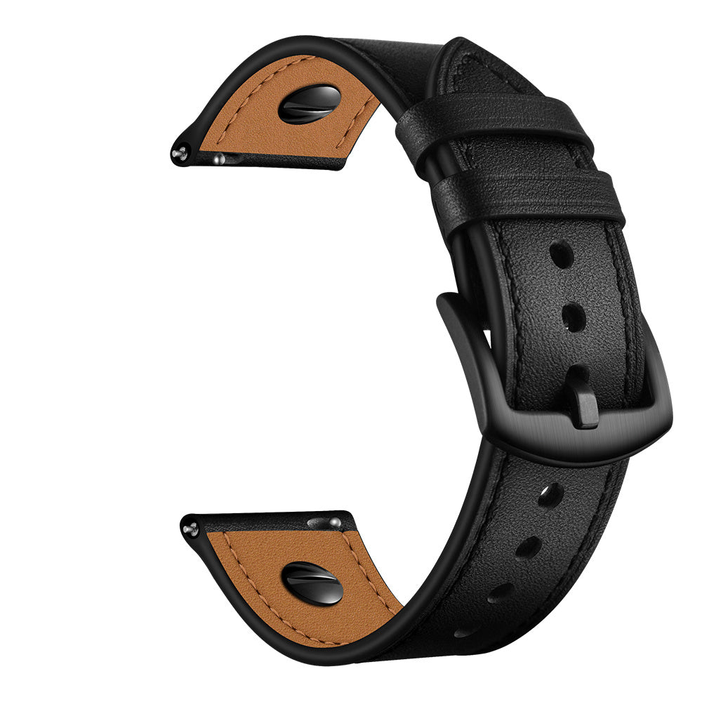 Amazfit Active geschraubtes Lederarmband (Schwarz)
