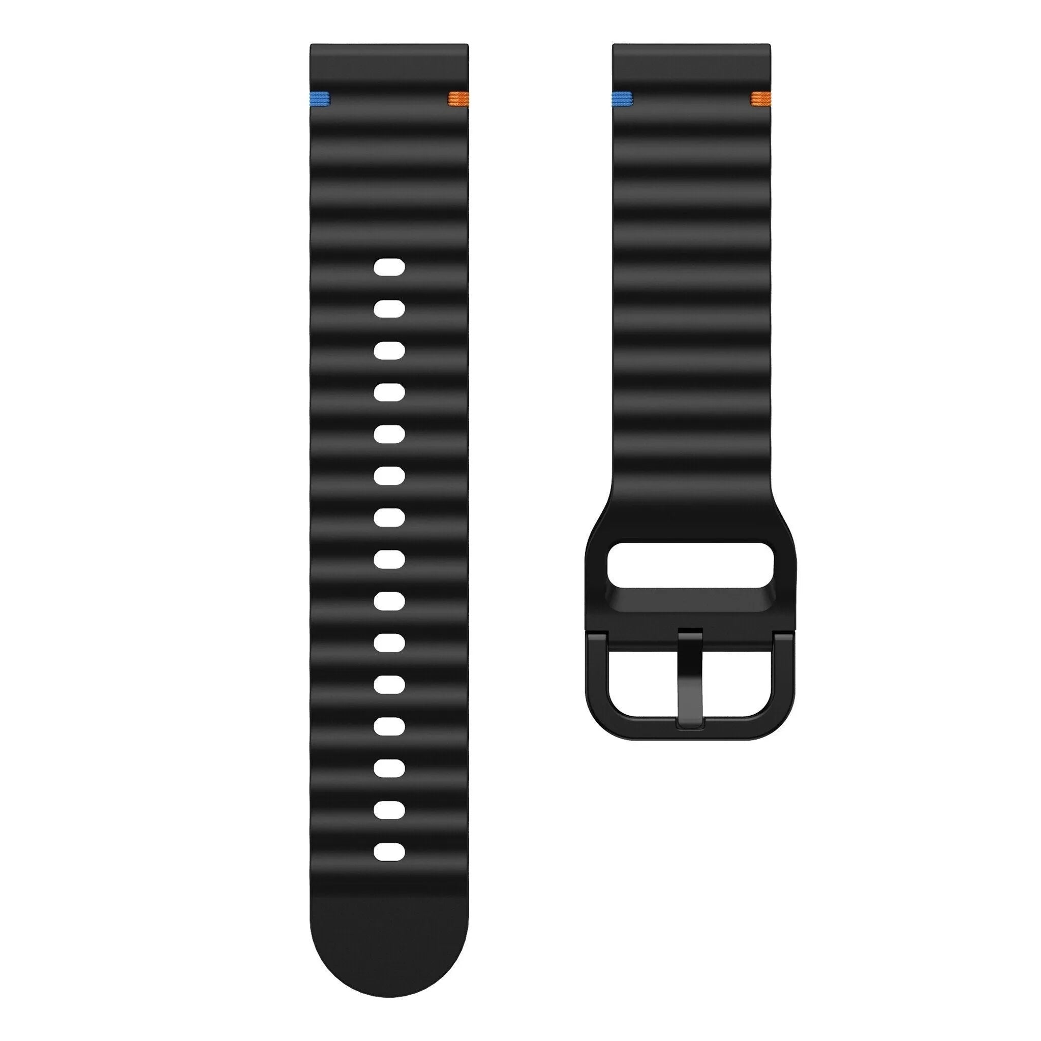 Coros Apex 2 wave Silikonarmband (Schwarz)