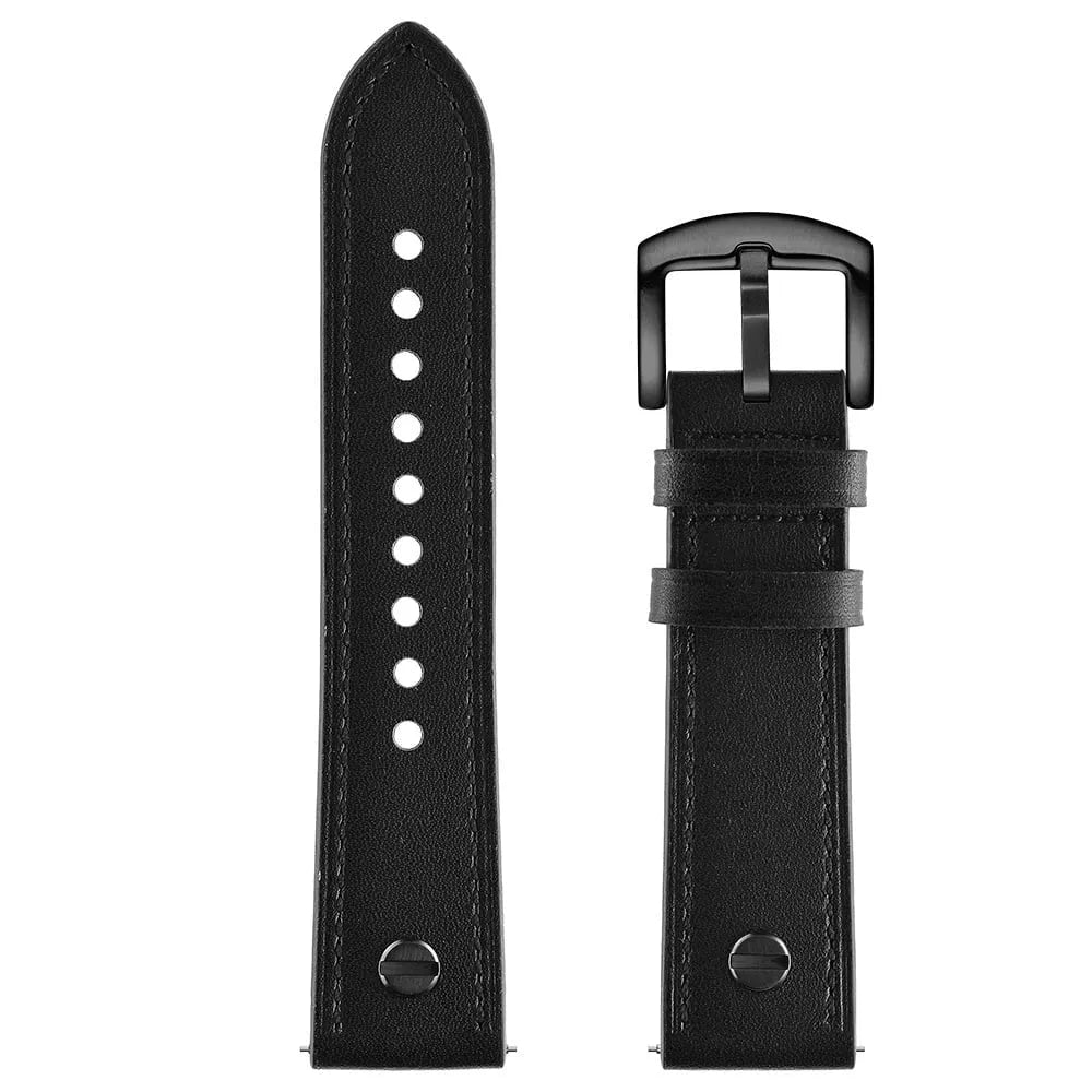 Coros Apex 2 Leather Strap with Screw (Black)