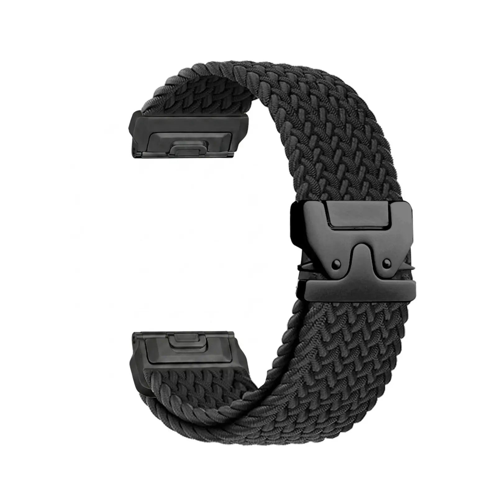 Garmin Approach S62 Geflochtenes Armband mit P-Schnalle (Schwarz mit Schwarz)