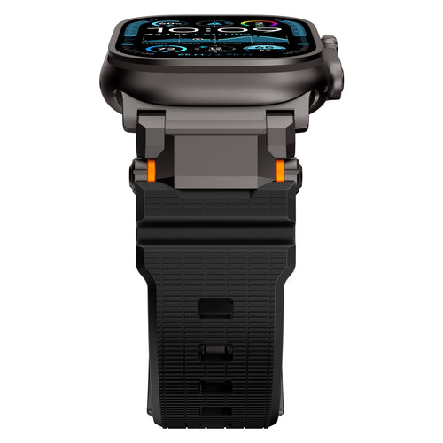 Apple Watch 'Adventurer' Silikonarmband (Schwarz mit Schwarz)