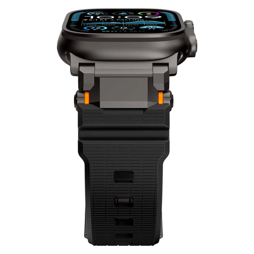 Apple Watch 'Adventurer' Silikonarmband (Schwarz mit Schwarz)